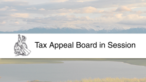 banner with the words Tax Appeal Board in Session